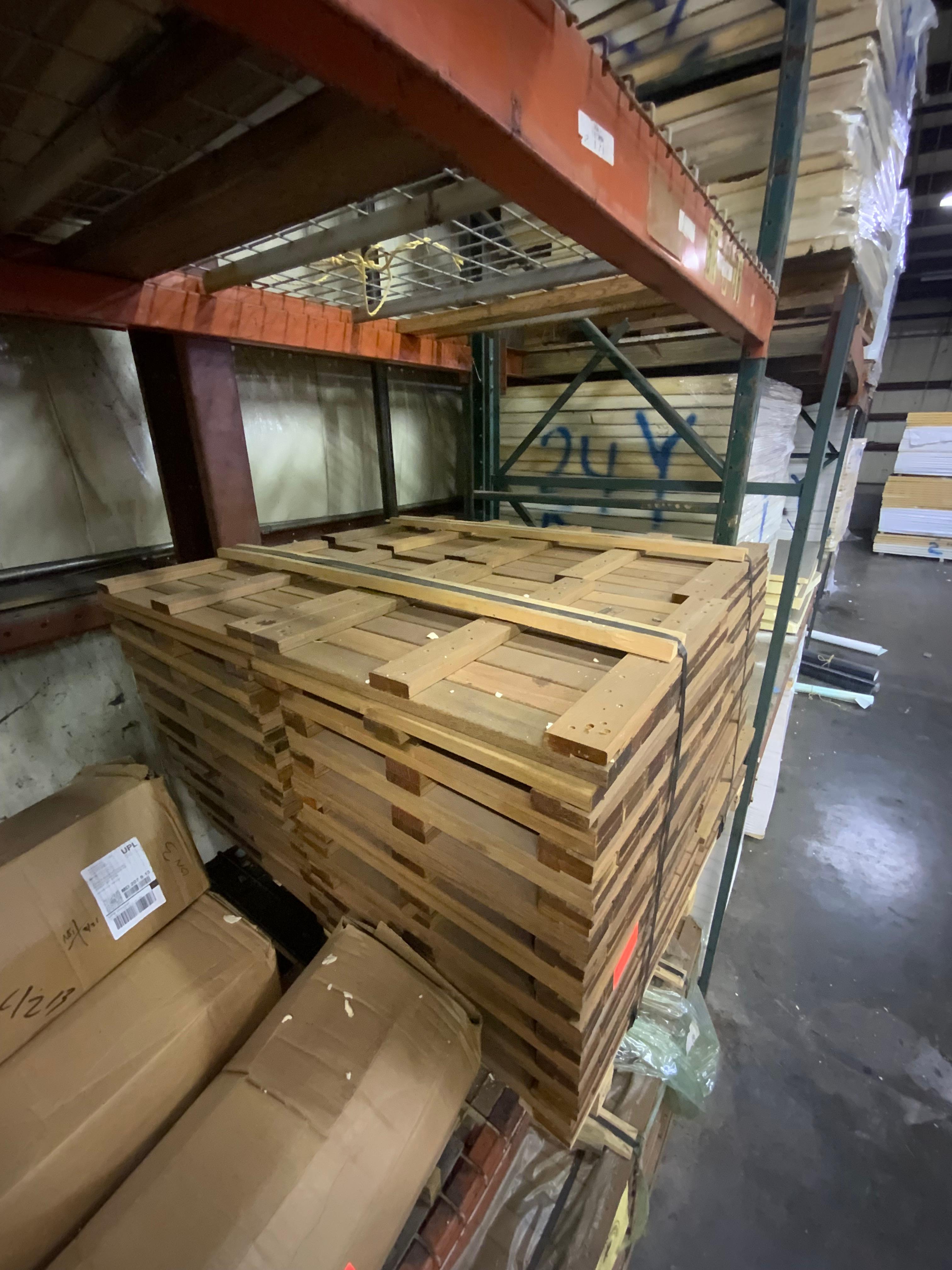 Large Pallet of Advantage Ipe Lumber Exotic Decking Wood Deck 70 Tiles 24” x 24”