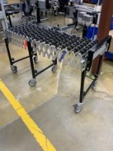 Best Flex 12ft 24" Portable Adjustable Rolling Gravity Roller Conveyor System On Wheels