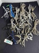LOT OF APROX 32 PHONE CHARGER CABLES