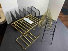 LOT OF ASSORTED FILE AND COFFEE CUP HOLDERS