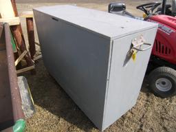 18 in x 48in x 30in Wood Box on Wheels