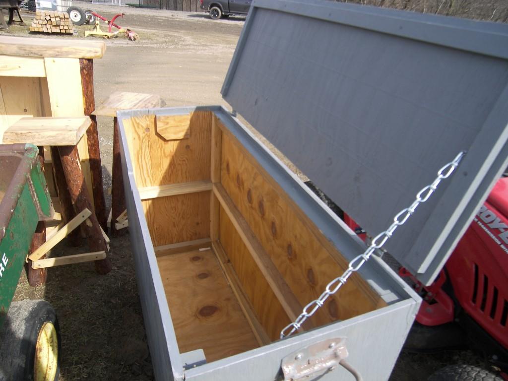 18 in x 48in x 30in Wood Box on Wheels