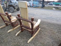 Wood Rocker with Bear
