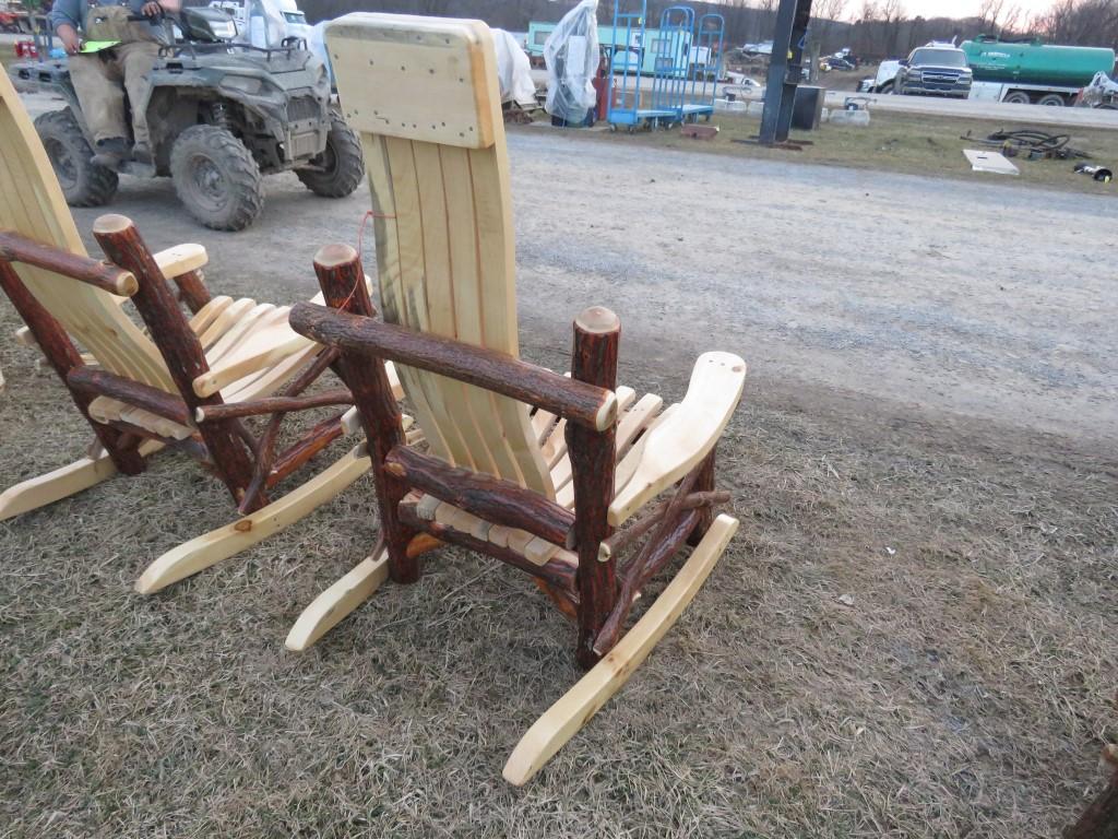 Wood Rocker with Bear