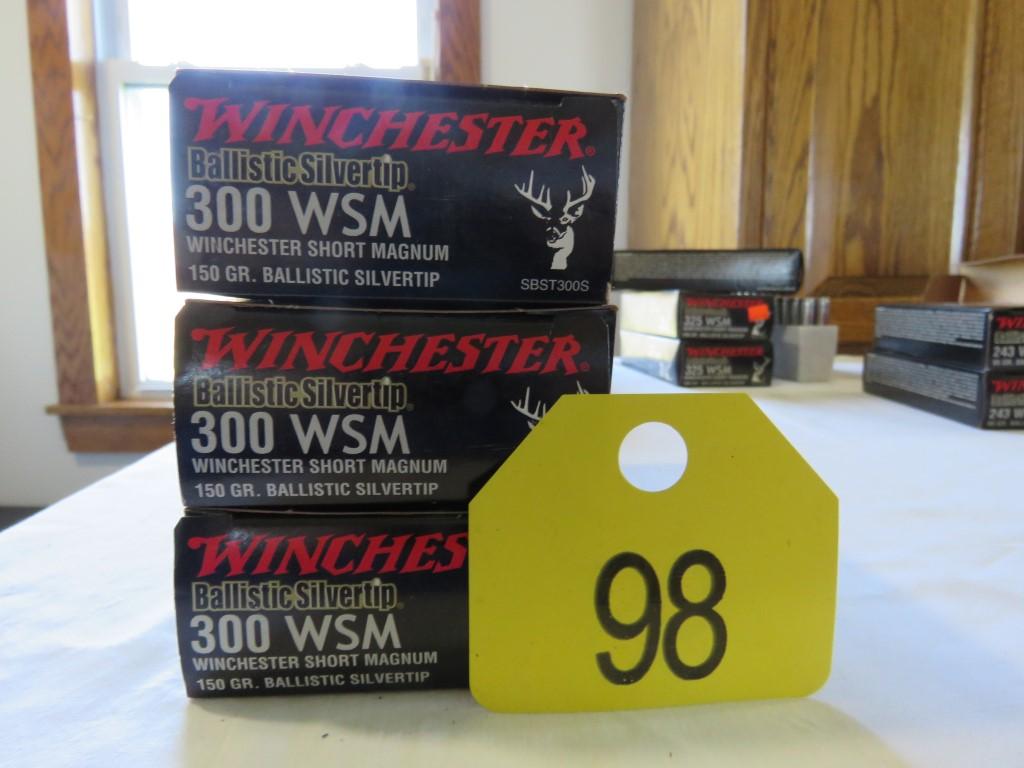 3 Boxes Winchester 300  WSM Shells 150 grain