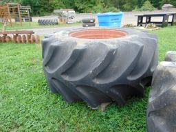 2 Tractor Tires and Rims 30.5-32