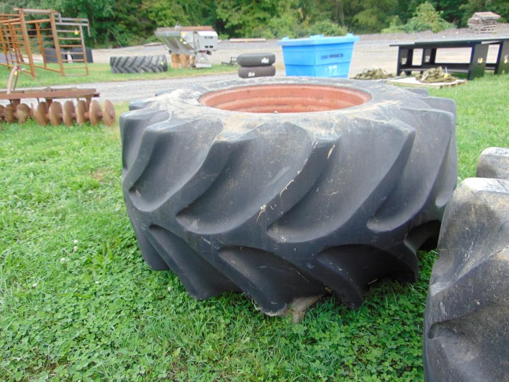 2 Tractor Tires and Rims 30.5-32