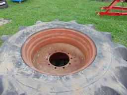 2 Tractor Tires and Rims 30.5-32