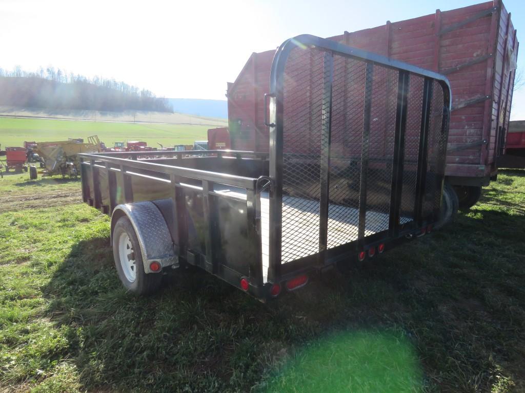 2018 PJ 7ft x 12ft Trailer w/Full Back Gate & Ramp