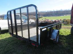 2018 PJ 7ft x 12ft Trailer w/Full Back Gate & Ramp