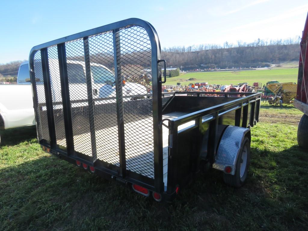2018 PJ 7ft x 12ft Trailer w/Full Back Gate & Ramp