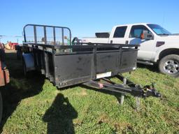 2018 PJ 7ft x 12ft Trailer w/Full Back Gate & Ramp