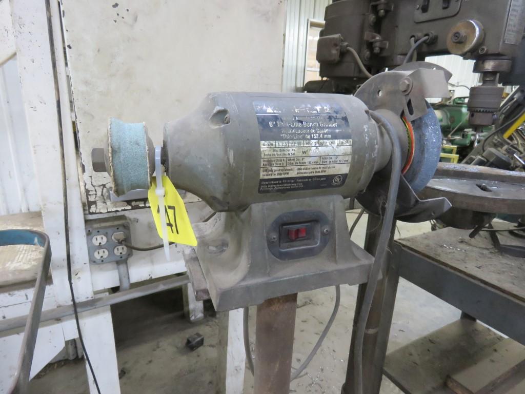 Delta 6 inch Thin-Line Bench Grinder on Pedestal