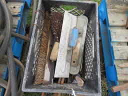 Crate of Concrete Trowels