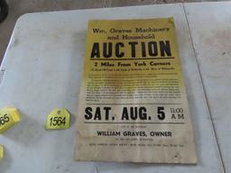 Wm Graves Machinery Sale Bill