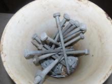 Bucket of Galvenized Bolts