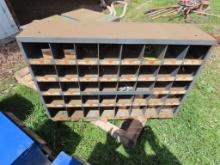 40hole Bolt Bin w/Contents