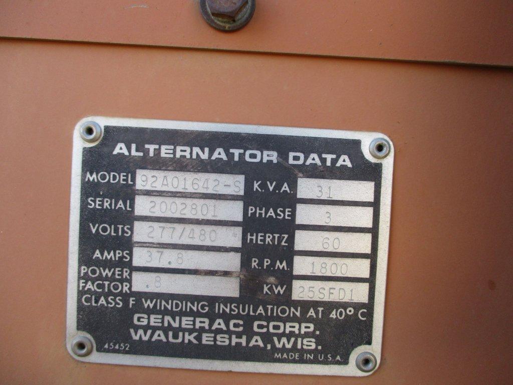 Generac 92A10642-S 31 KVA Standby Generator,