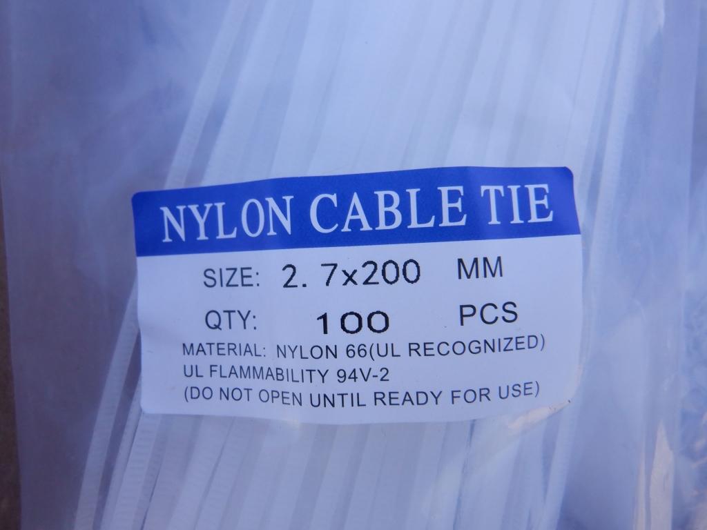 (2) Boxes of 2.7 x 200M Nylon Cable Ties.