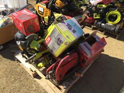 Pallet of Misc Power Tools Including Weed Wackers,