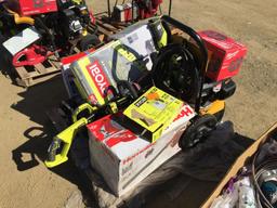 Pallet of Misc Power Tools Including Weed Wackers,