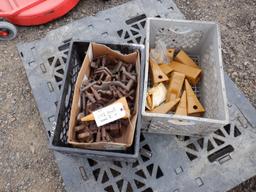 (2) Plastic Crates of Misc Bucket Teeth.