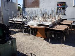 Table, (39) Student Desks, and Extra Legs.