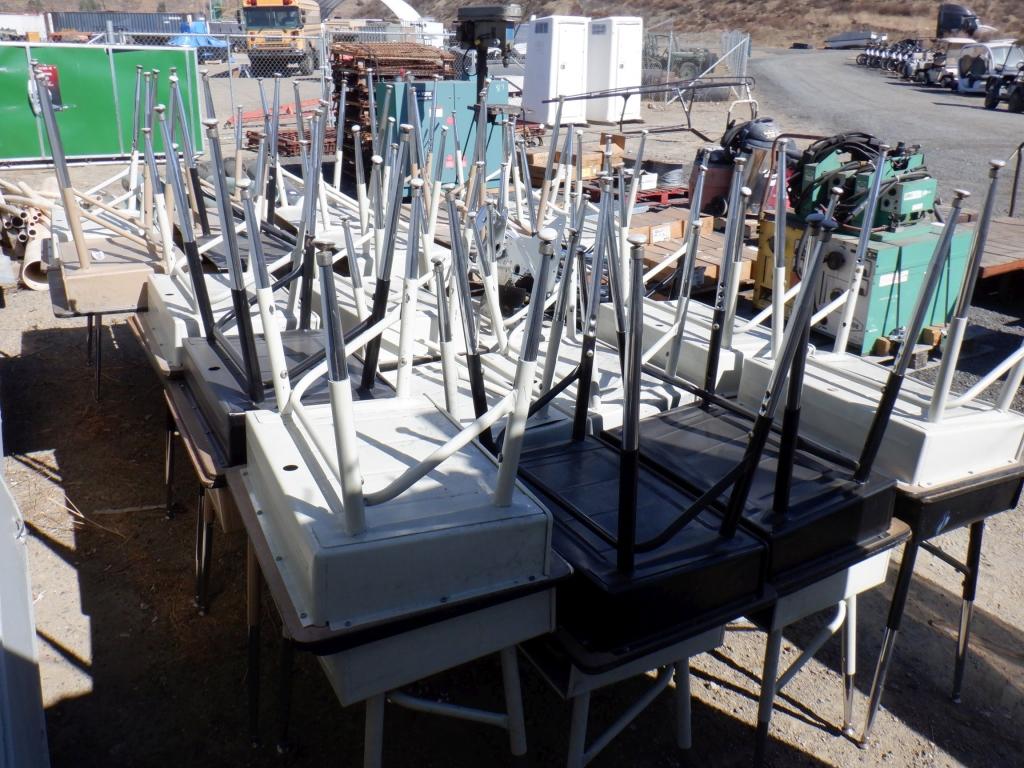 Table, (39) Student Desks, and Extra Legs.