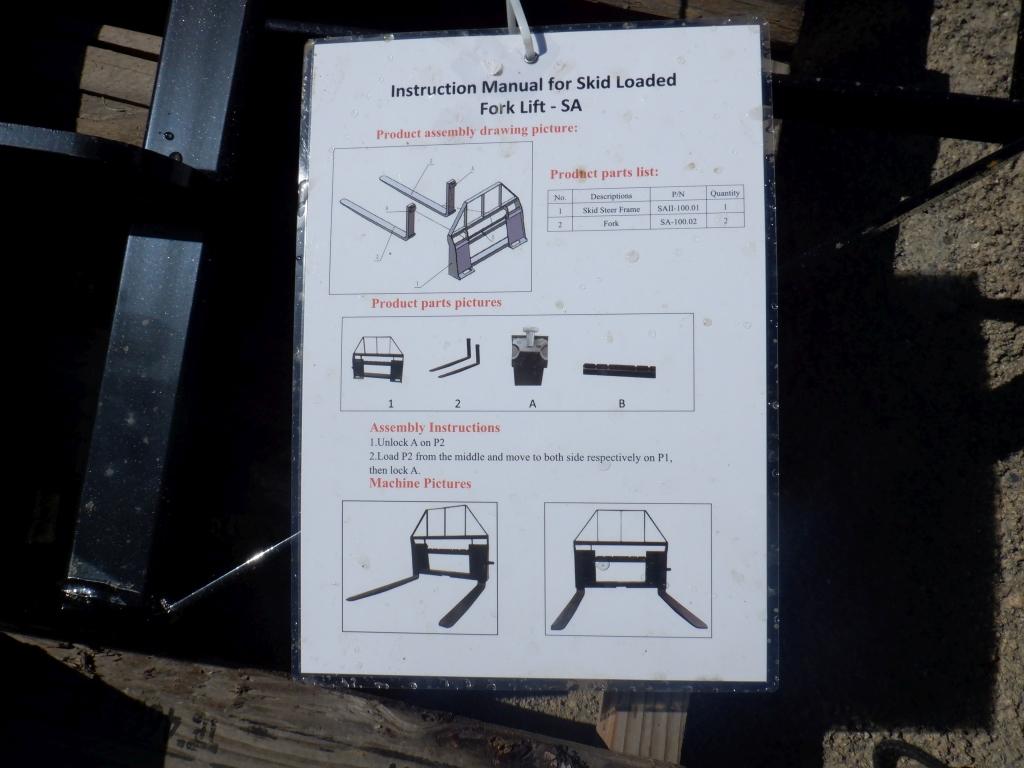 Unused 2022 Mower King 48" Fork Attachment,