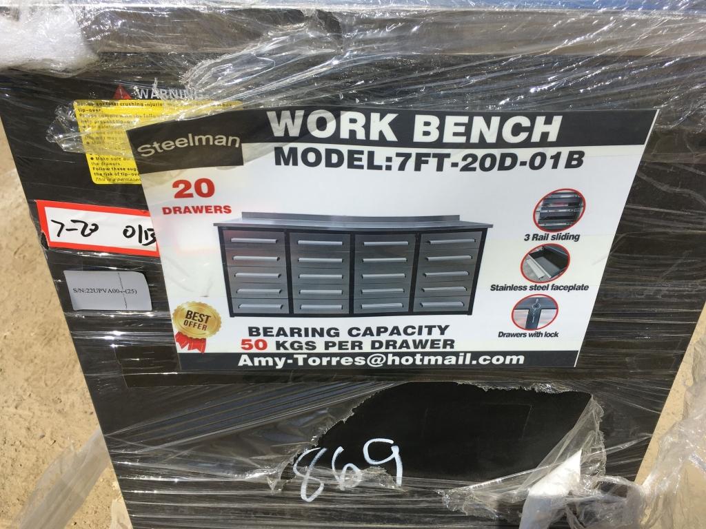 Unused 2022 Steelman 7' Work Bench,