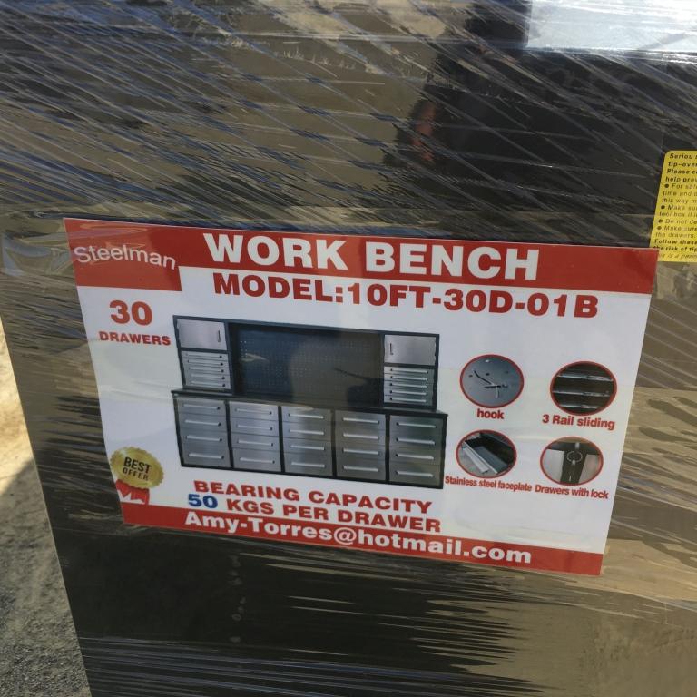 Unused 2022 Steelman 10' Work Bench,