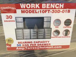 Unused 2022 Steelman 10' Work Bench,