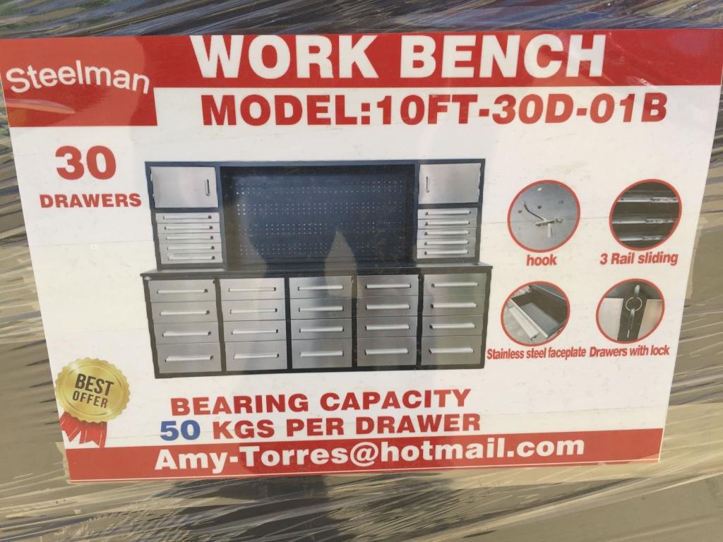 Unused 2022 Steelman 10' Work Bench,