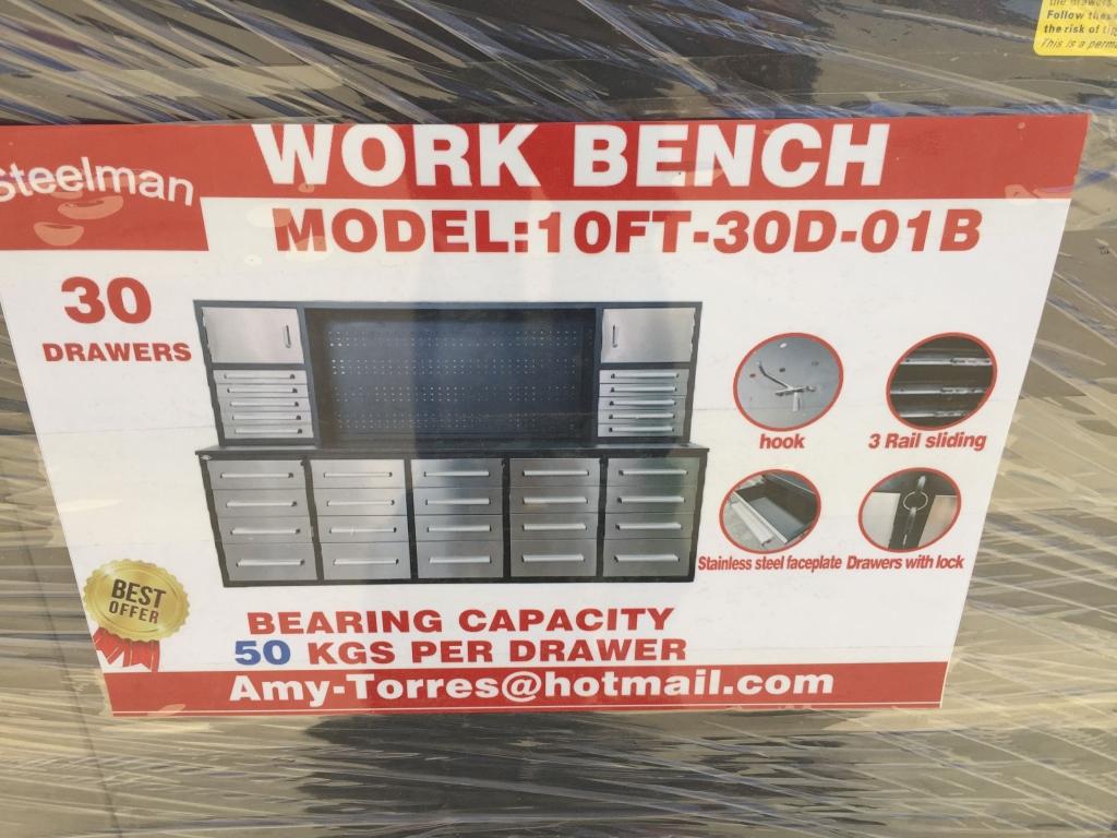 Unused 2022 Steelman 10' Work Bench,