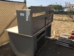 3' x 6' Metal Shop Desk w/Electrical Outlets.