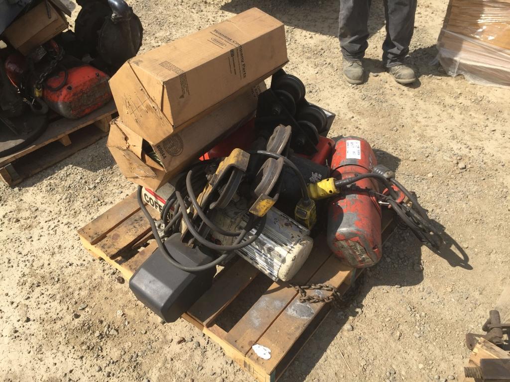 (3) Hoists, and (2) Sweeper Brushes.