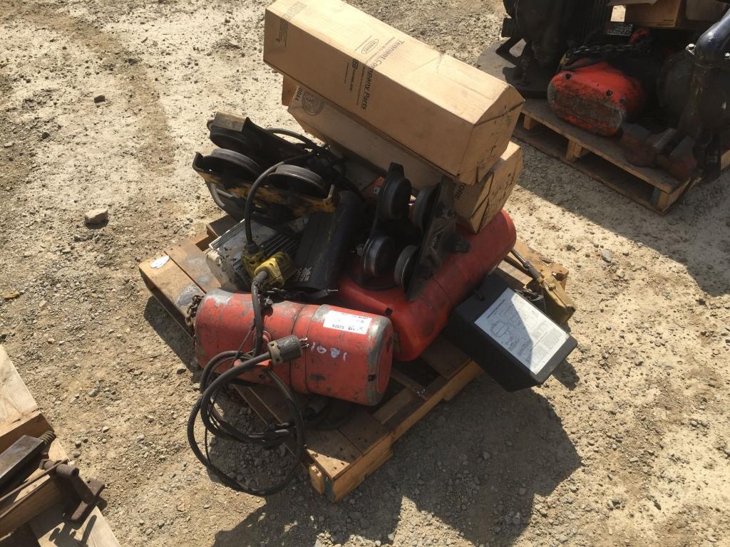 (3) Hoists, and (2) Sweeper Brushes.