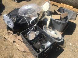 Pallet of Misc Items, Including Room Fans, etc.
