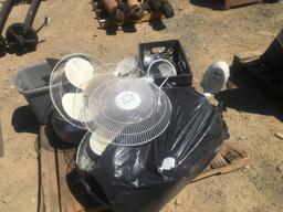 Pallet of Misc Items, Including Room Fans, etc.