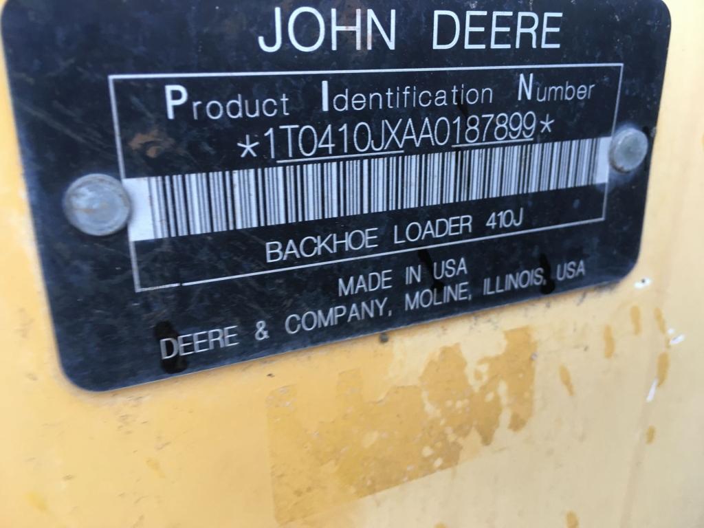 2010 John Deere 410J Backhoe,
