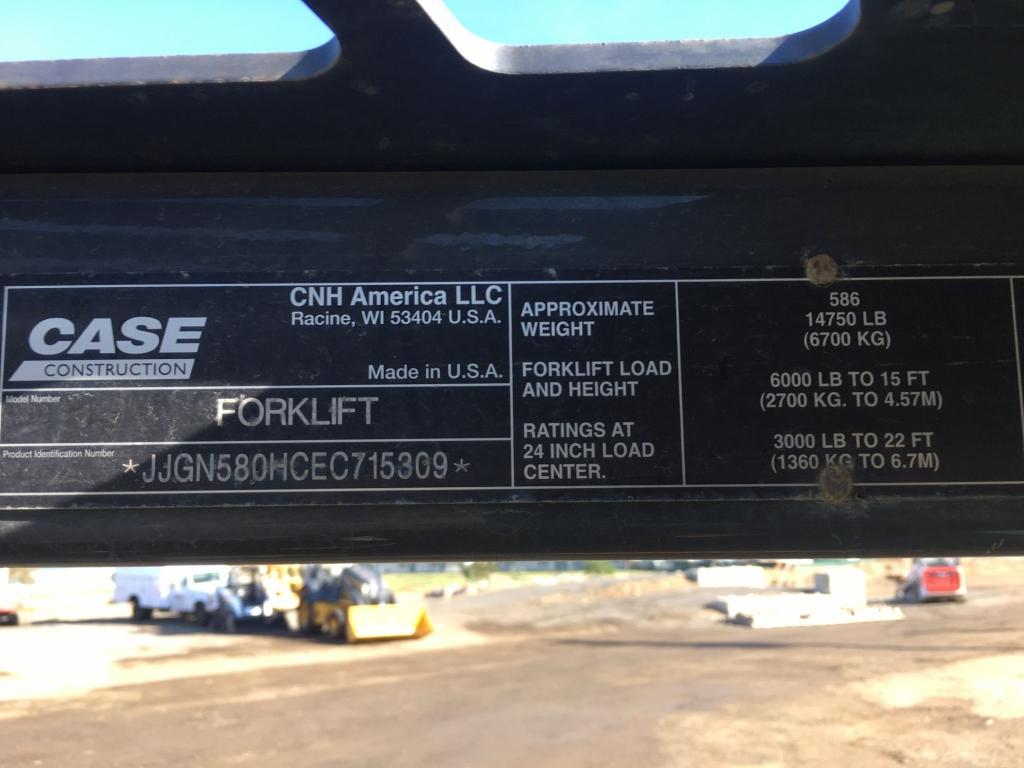 2015 Case 586H Construction Forklift,