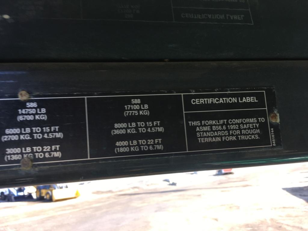 2015 Case 586H Construction Forklift,