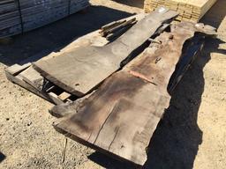 (4) Misc Live Edge Walnut Slabs.