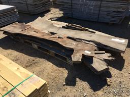 (4) Misc Live Edge Walnut Slabs.