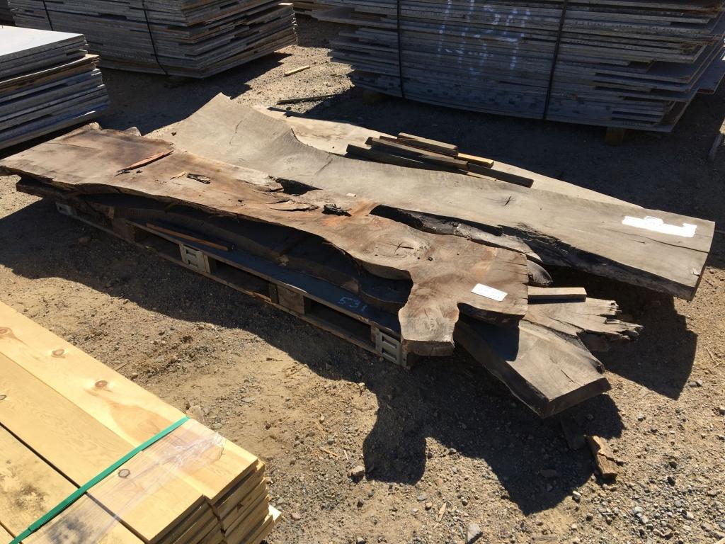 (4) Misc Live Edge Walnut Slabs.