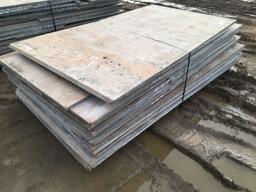 4ft x 8ft Plywood Concrete Forms.