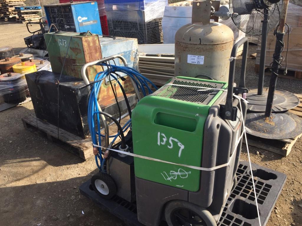 Pallet of Misc Items Including Gas Bottle,