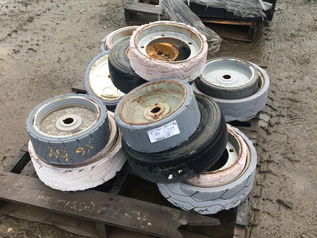Pallet of Misc Forklift/Scissor Lift Tires