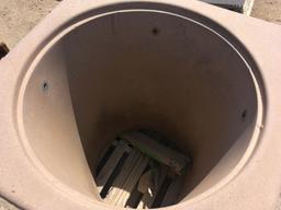 Concrete Trash Can Cover.