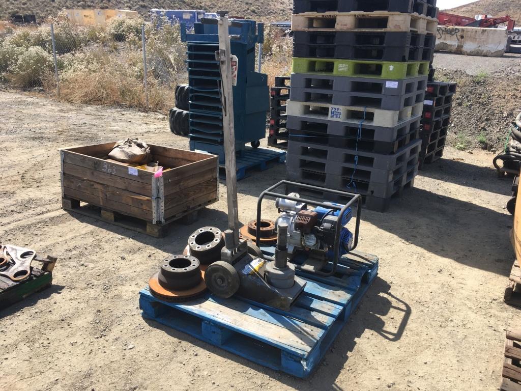 Pallet of (4) Brake Drums, Predator Pump,